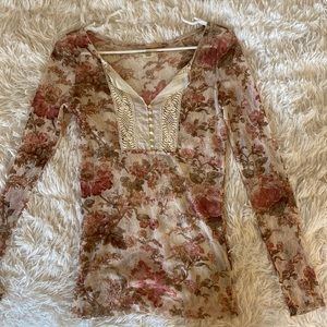 Ralph Lauren Denim & Supply lace flower shirt, size small